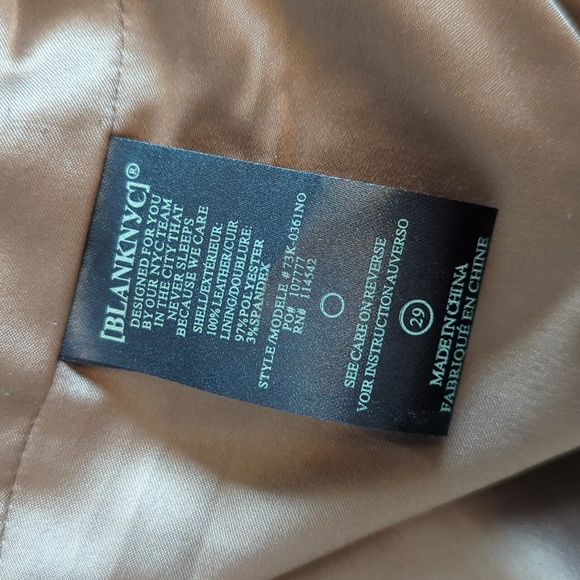 Genuine leather mini skirt - Picture 4 of 4